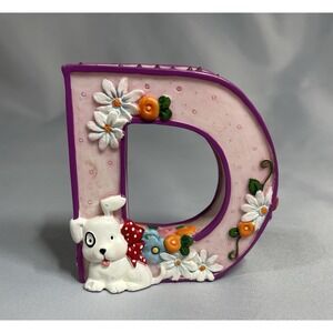 Vintage MARY ENGELBREIT Alphabet Letter D for Dog  Painted Resin Figurine